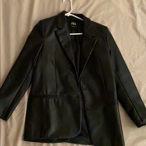 zara leather jacket